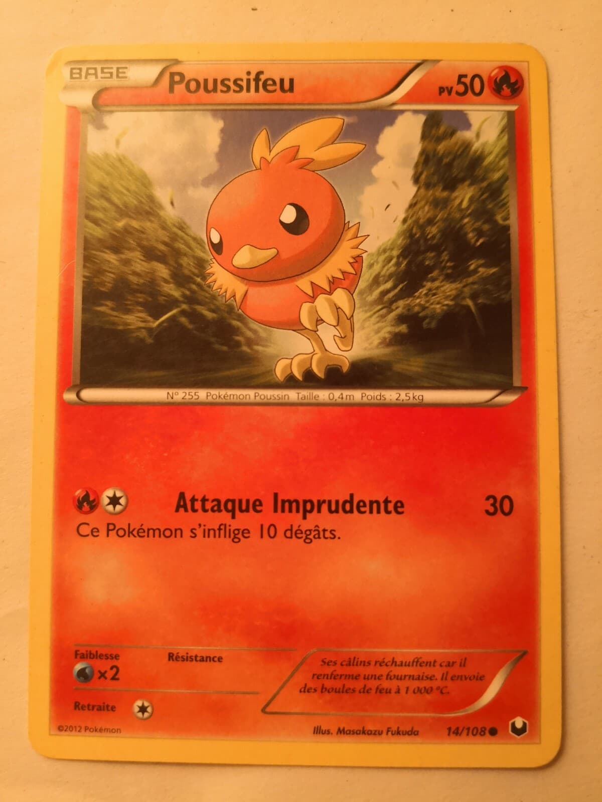 carte Pokémon - poussifeu 14/108 - série N&B explorateurs obscurs