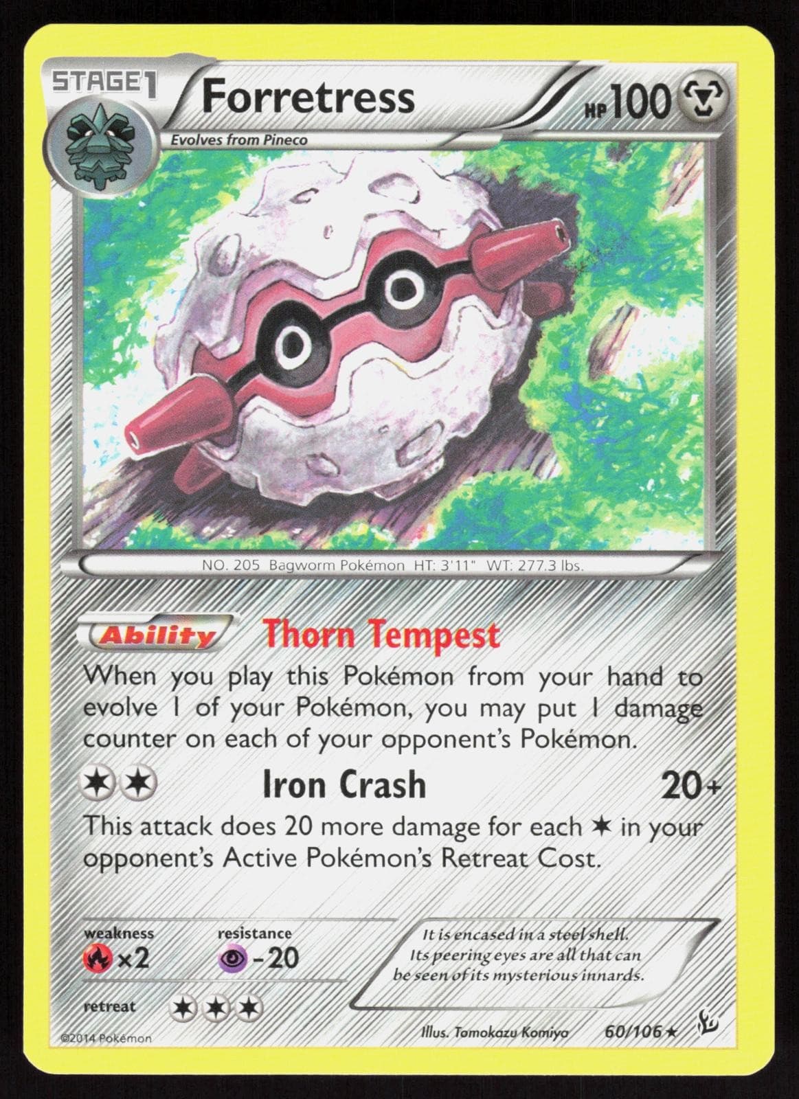 Forretress 60/106 - Pokemon Flashfire - Rare - NM