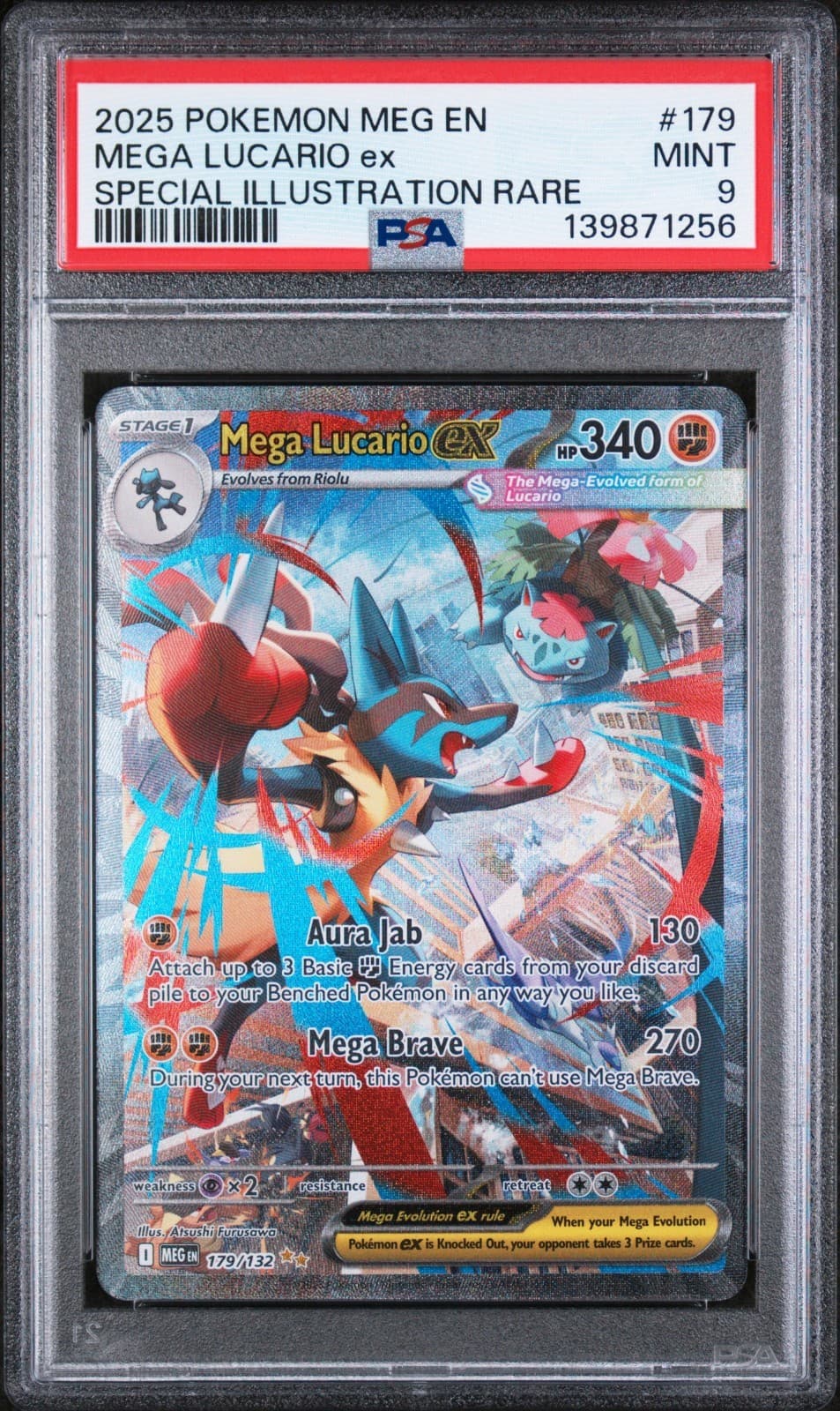 Pokémon Mega Lucario ex 179/132 Mega Evolution SIR Holo English PSA 9 1479634470