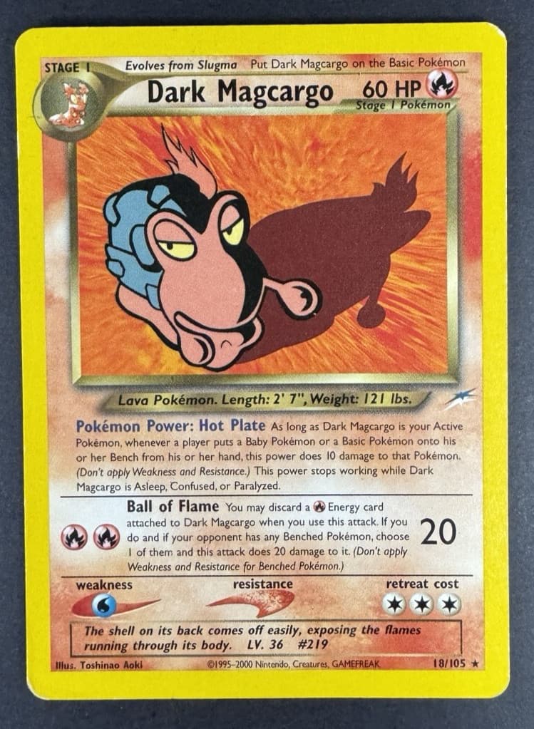 Dark Magcargo 18/105 Regular Rare - Neo Destiny - Pokémon TCG - MP
