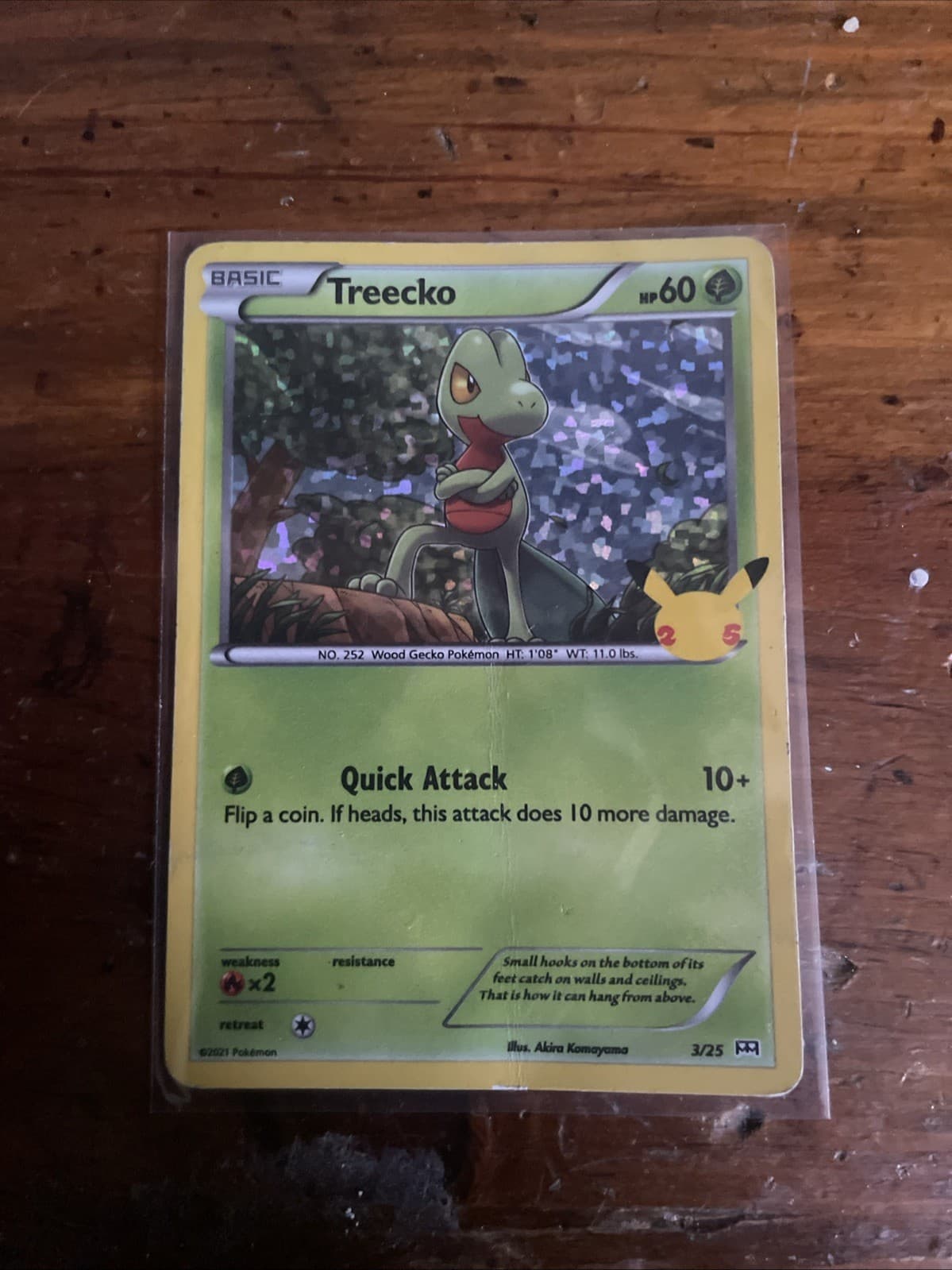 Pokémon TCG Treecko Holo Card McDonald's 25th Celebrations Series 3/25