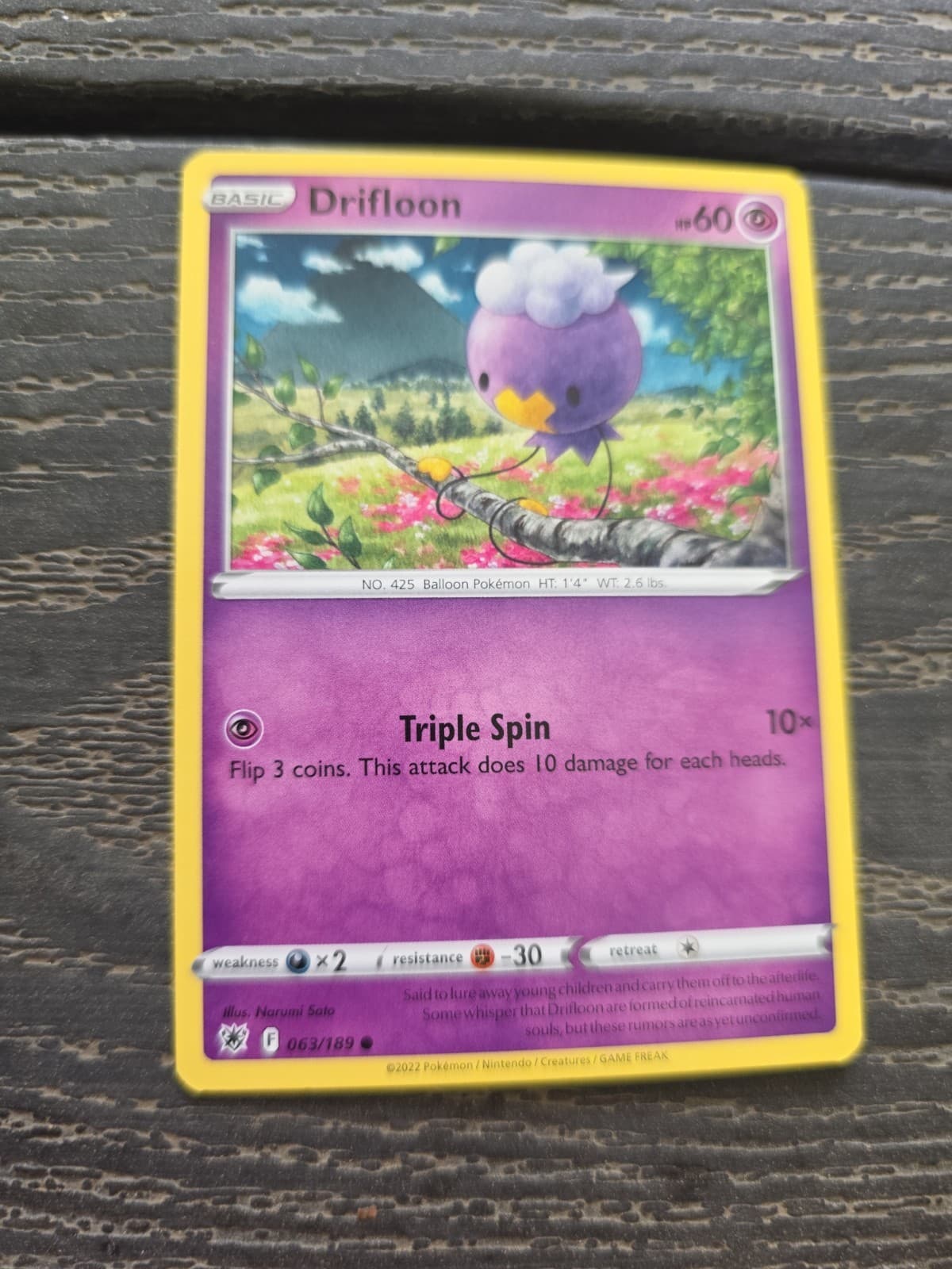 Pokemon Astral Radiance Drifloon 63/189