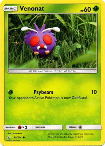 Venonat - 10/214 - Common Pokemon NM-Mint Unbroken Bonds