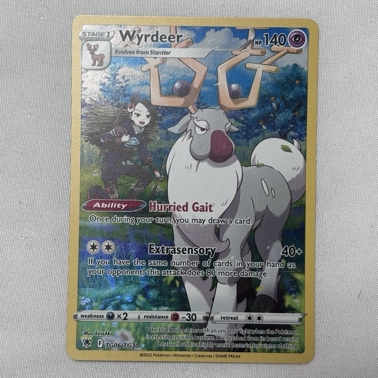 Wyrdeer TG06/TG30 Holo SWSH10: Astral Radiance Trainer Gallery Pokemon NM