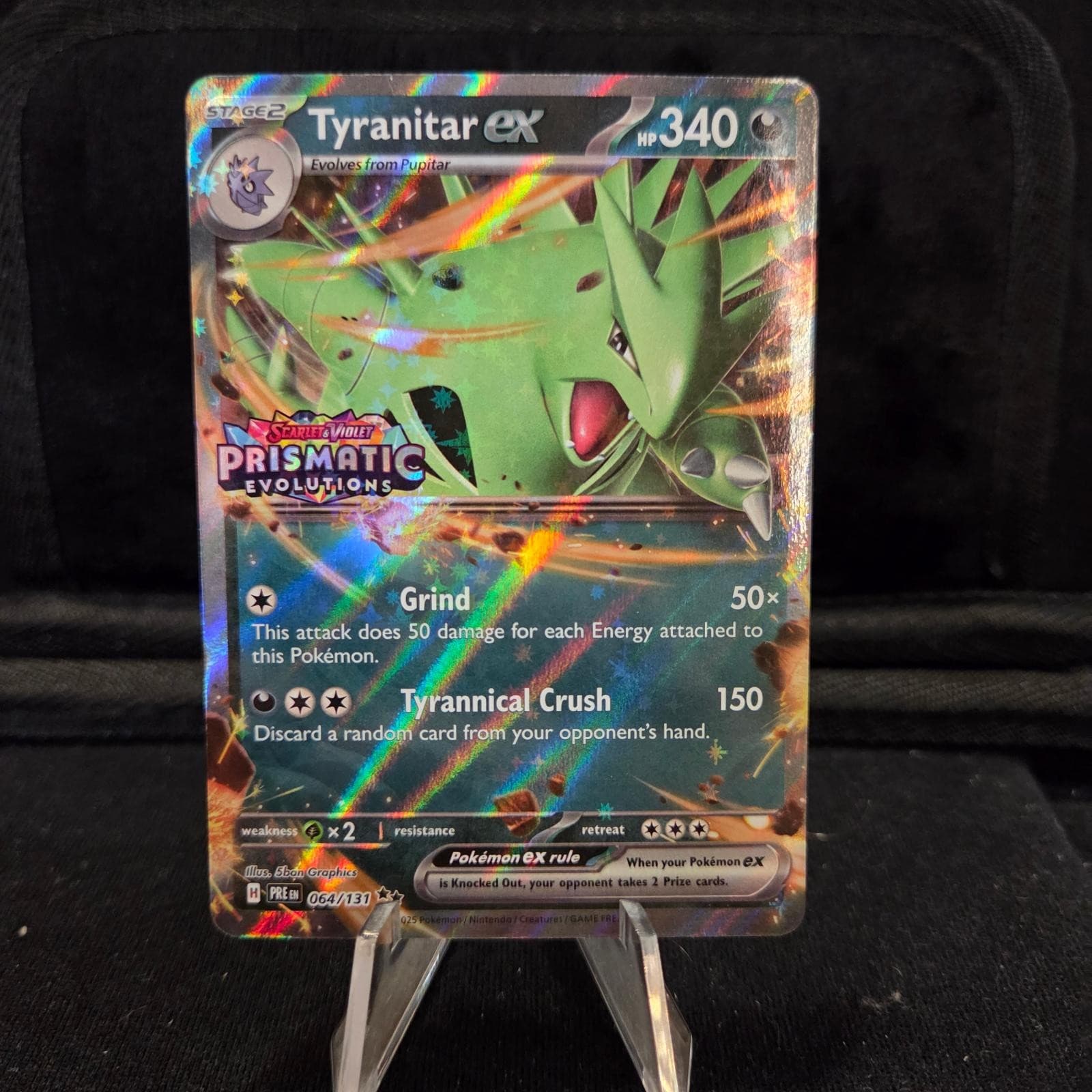 Tyranitar ex (Prismatic Evolutions Stamp) 064/131 Holo Pokemon NM