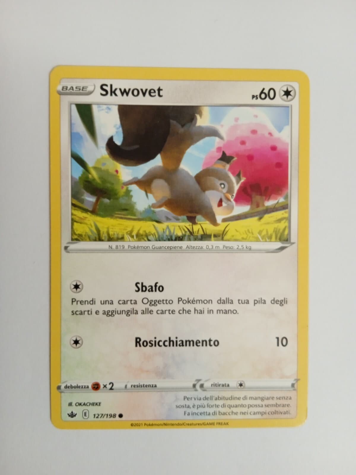 POKEMON REGNO GLACIALE 2021 SKWOVET n 127/198 OTTIMA