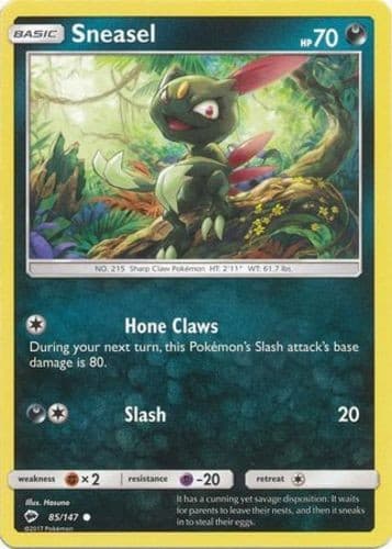 Sneasel - 85/147 - Common (Near Mint) Burning Shadows - Darkness Pokémon