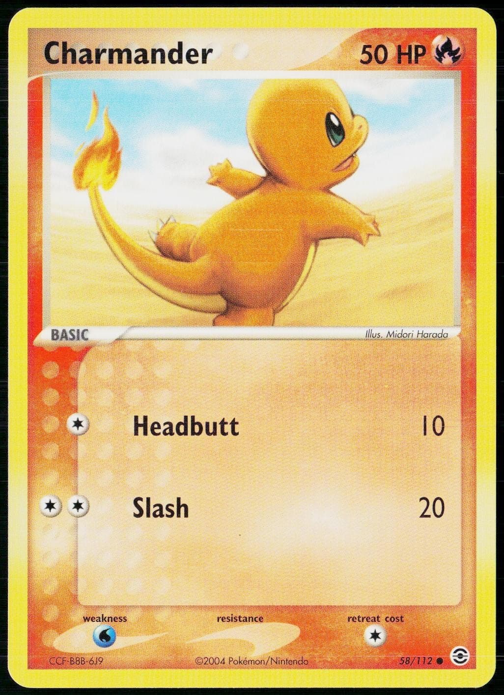 Charmander 58/112 Common FireRed & LeafGreen Pokemon Lightly Played