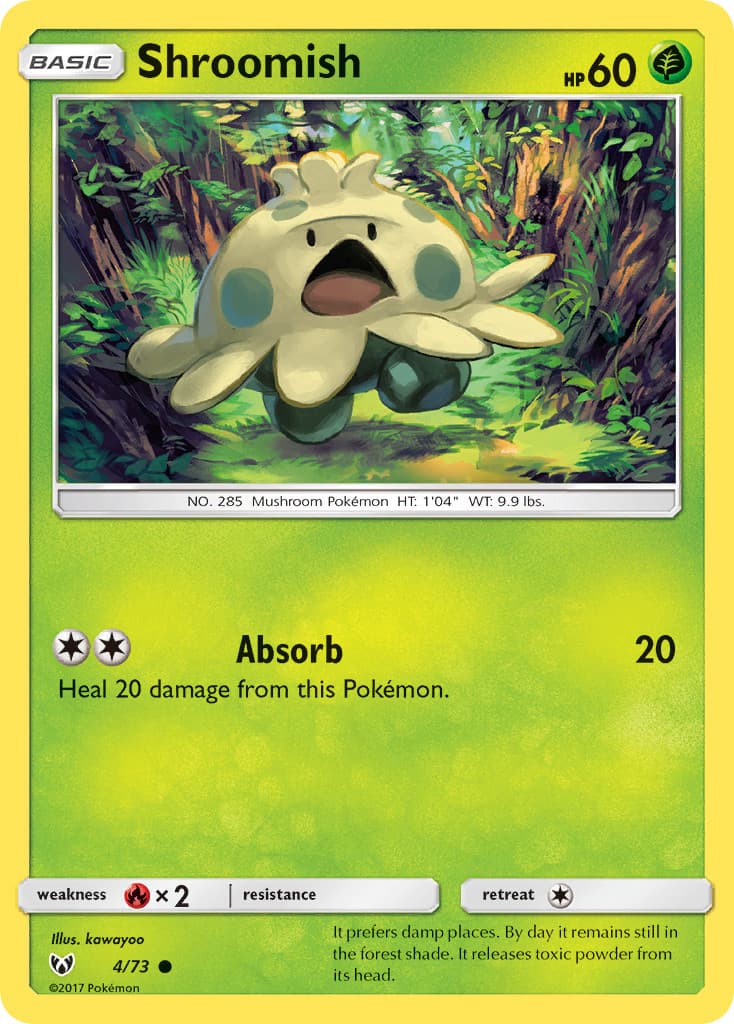 Shroomish 4/73 Shining Legends Common Pokemon NM/M
