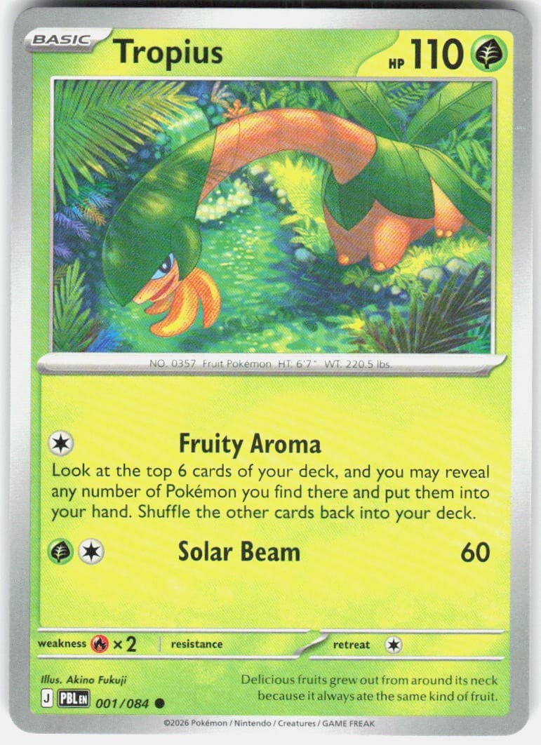 Pokemon Pitch Black Tropius 001/084] NM 1-15