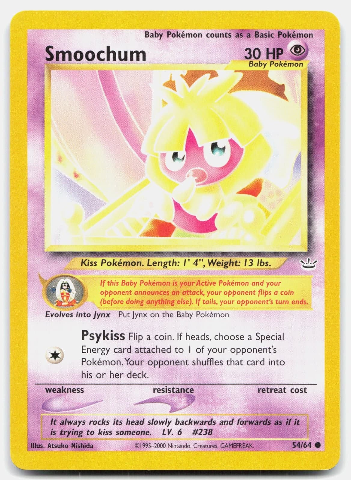 Pokemon Smoochum 54/64 Neo Revelation NM