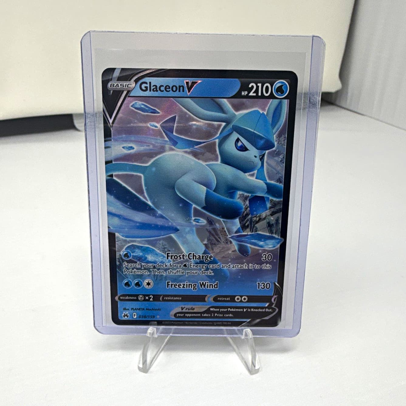 2023 Sword & Shield: Crown Zenith 38/159 Glaceon V Pokemon TCG
