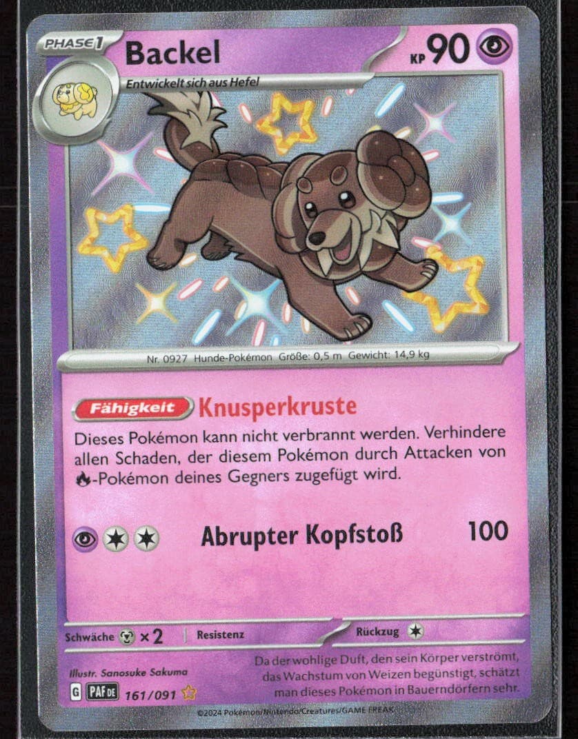 Pokemon TCG Backel 161 Psycho 2024 Paldeas Schicksale NM