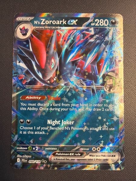 N's Zoroark ex 098/159 Journey Together Ultra Rare Illustration Rare NM Pokem...