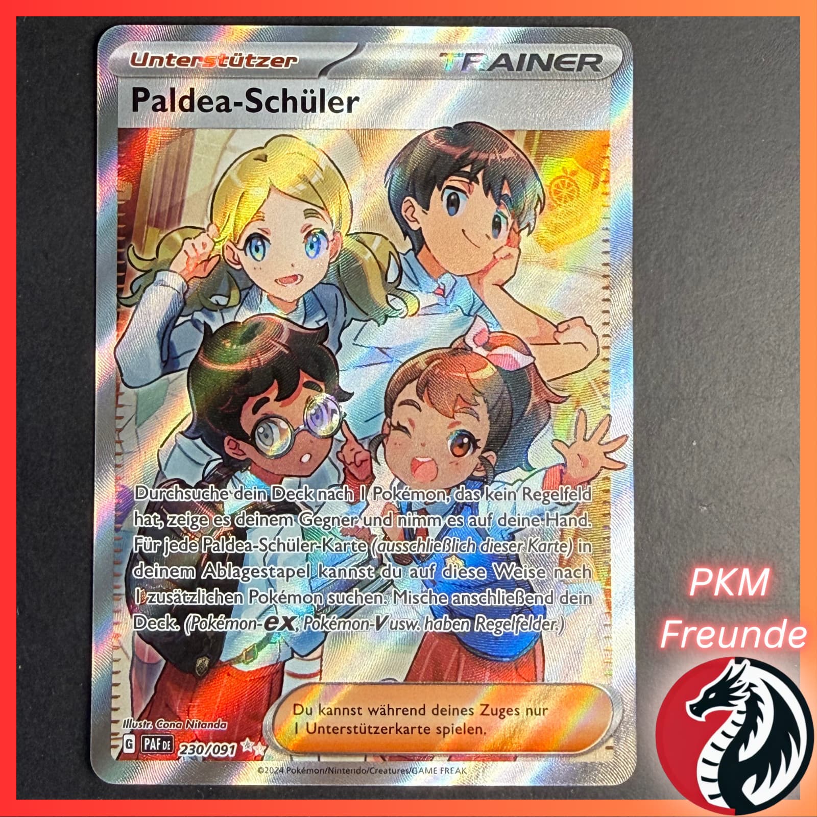 Paldea-Schüler 230/091 PAF 🟢NM 🇩🇪Deutsch Paldeas Schicksale Pokemon