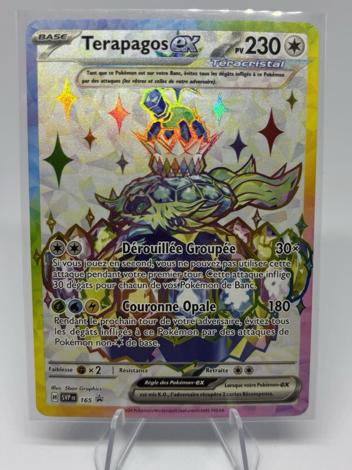 Carte Pokémon Terapagos EX promo 165 SVP FR - Neuf