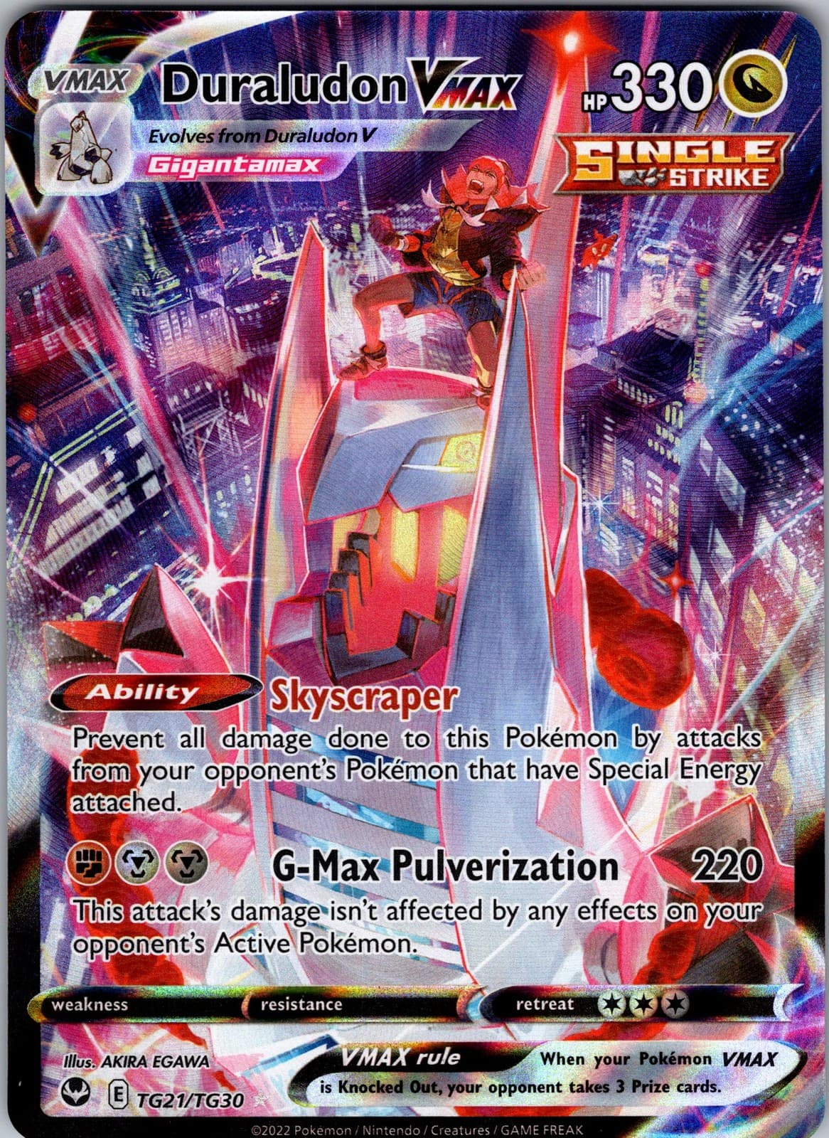 Pokemon Duraludon VMAX TG21/TG30 Silver Tempest Trainer Gallery Ultra Rare NM