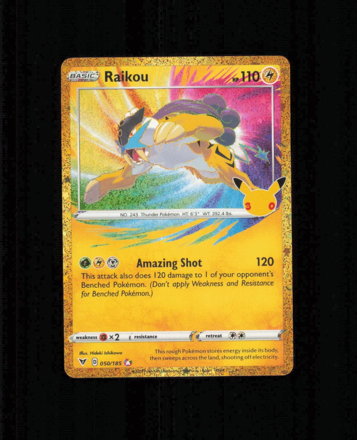 Raikou 050/185 ME: 30th Celebration Classic Collection Holo Near Mint