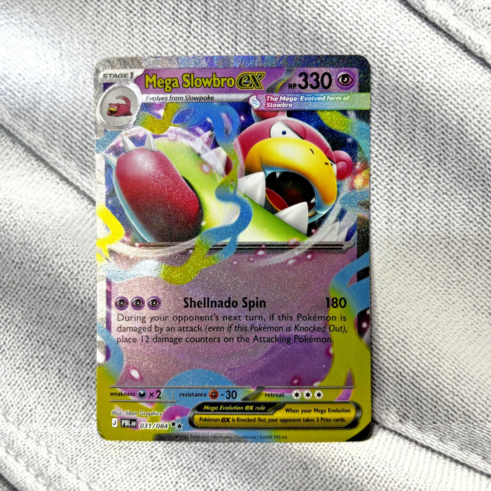 Pokemon Mega Slowbro ex 31/84 Pitch Black Holo