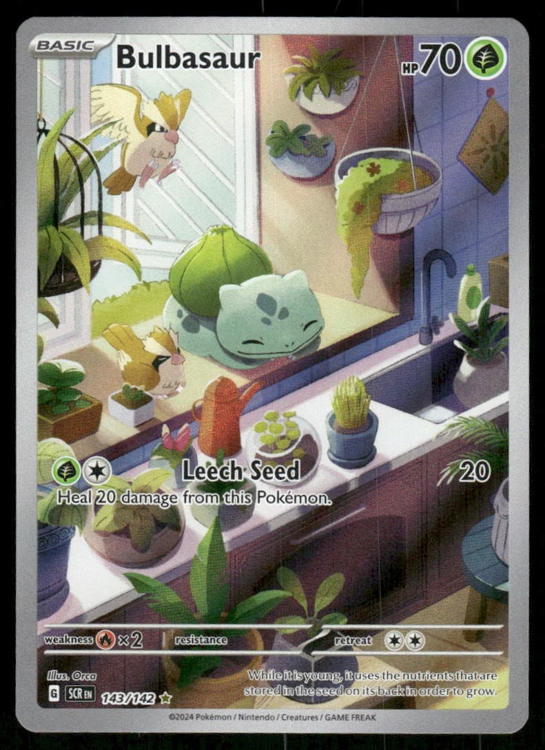 Bulbasaur Stellar Crown [143/142] Illustration Rare Holofoil NM Pokemon
