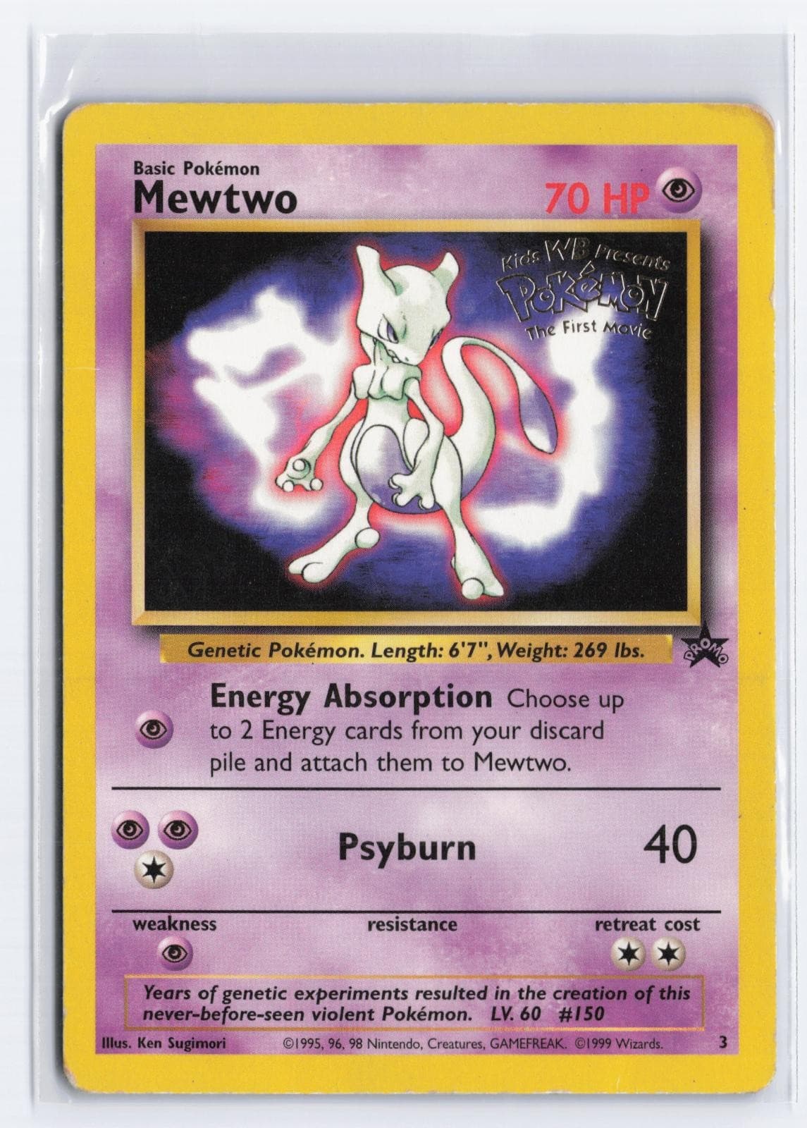 Mewtwo 3 Promo Wizards Black Star Promos Pokemon Heavily Played