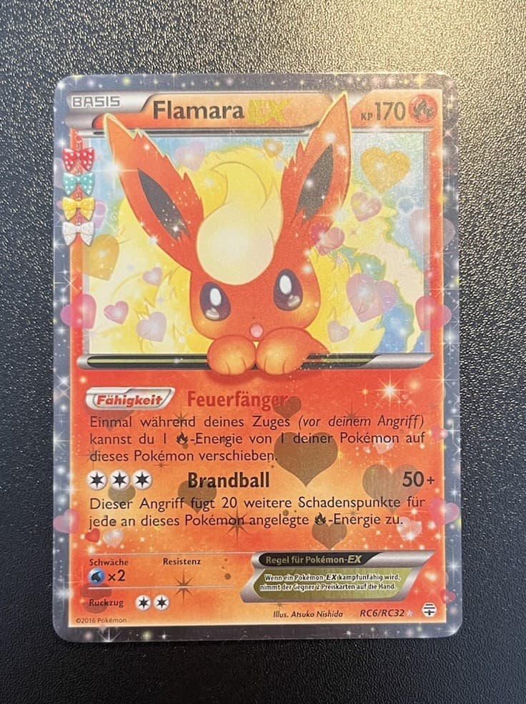 Pokémon Flamara EX RC6/RC32 Generationen Holo Deutsch 2016 – Flareon EX