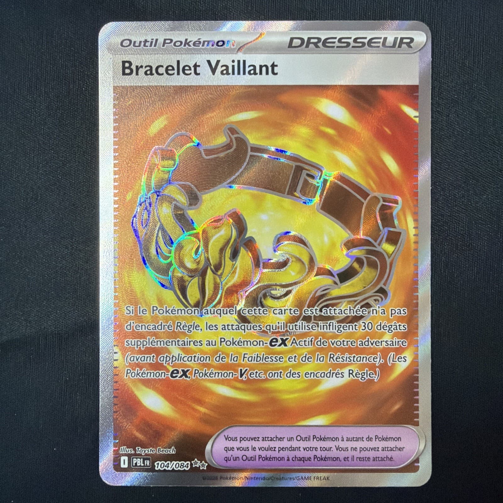 Carte Pokemon BRACELET VAILLANT 104/084 Full Art FA ME05 Nuit Noire PBL FR NEUF