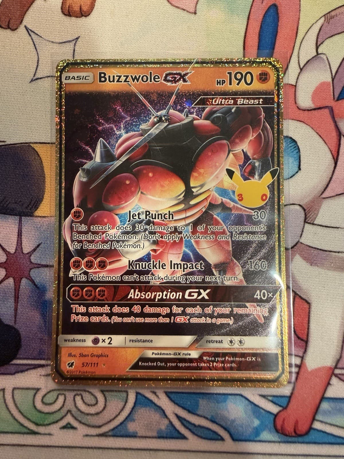 Pokémon TCG Buzzwole GX 57/111 ME: 30th Celebration Holo Classic Collection M/NM