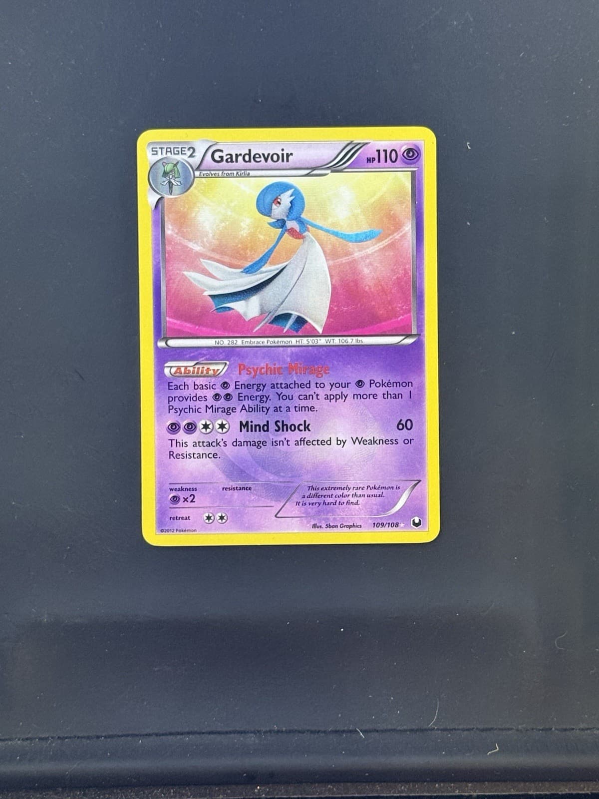Gardevoir 109/108 Dark Explorers Secret Rare Textured Holo English 2012