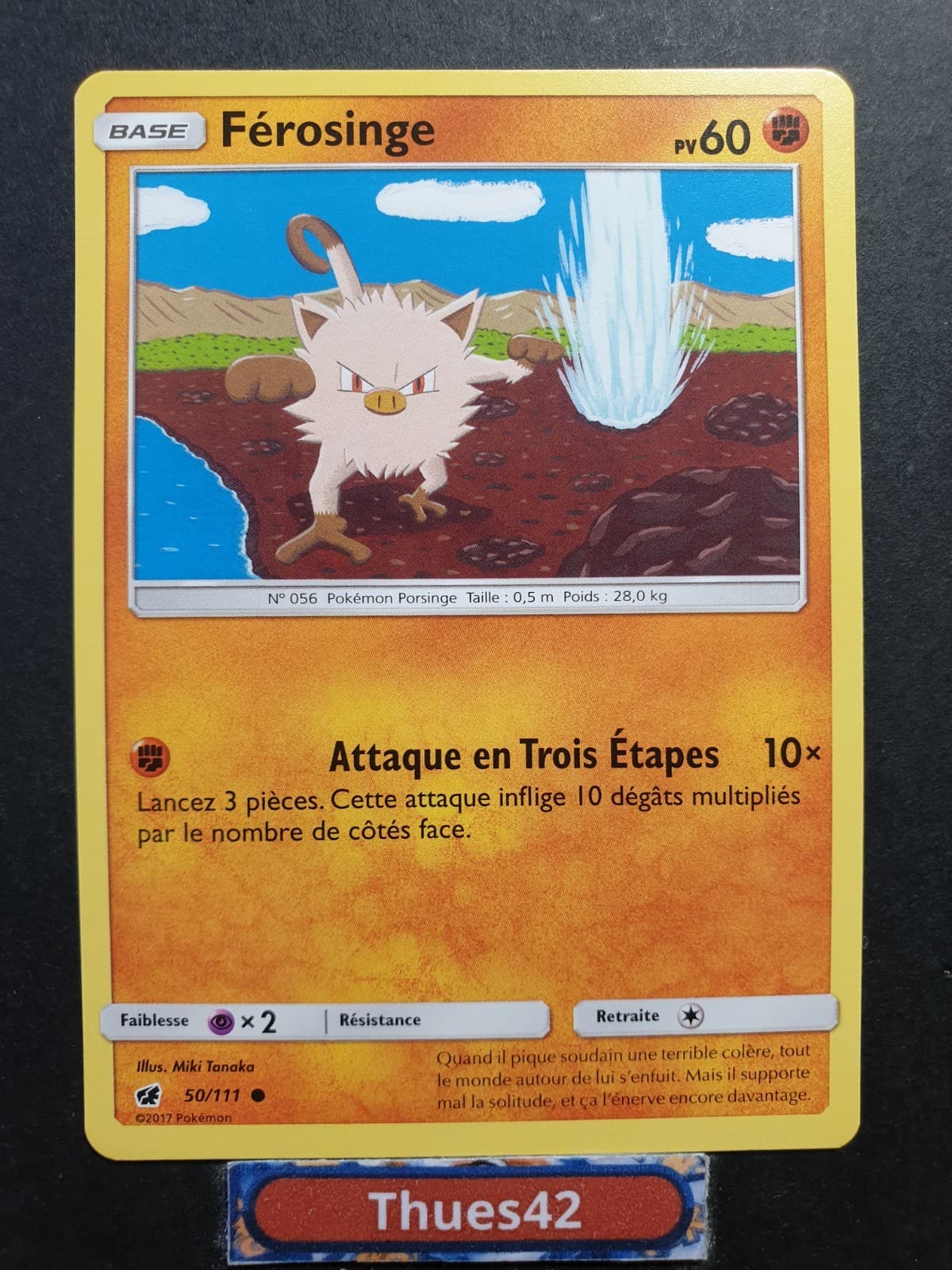 Carte Pokémon Férosinge 50/111 SL04 Invasion Carmin FR Neuve