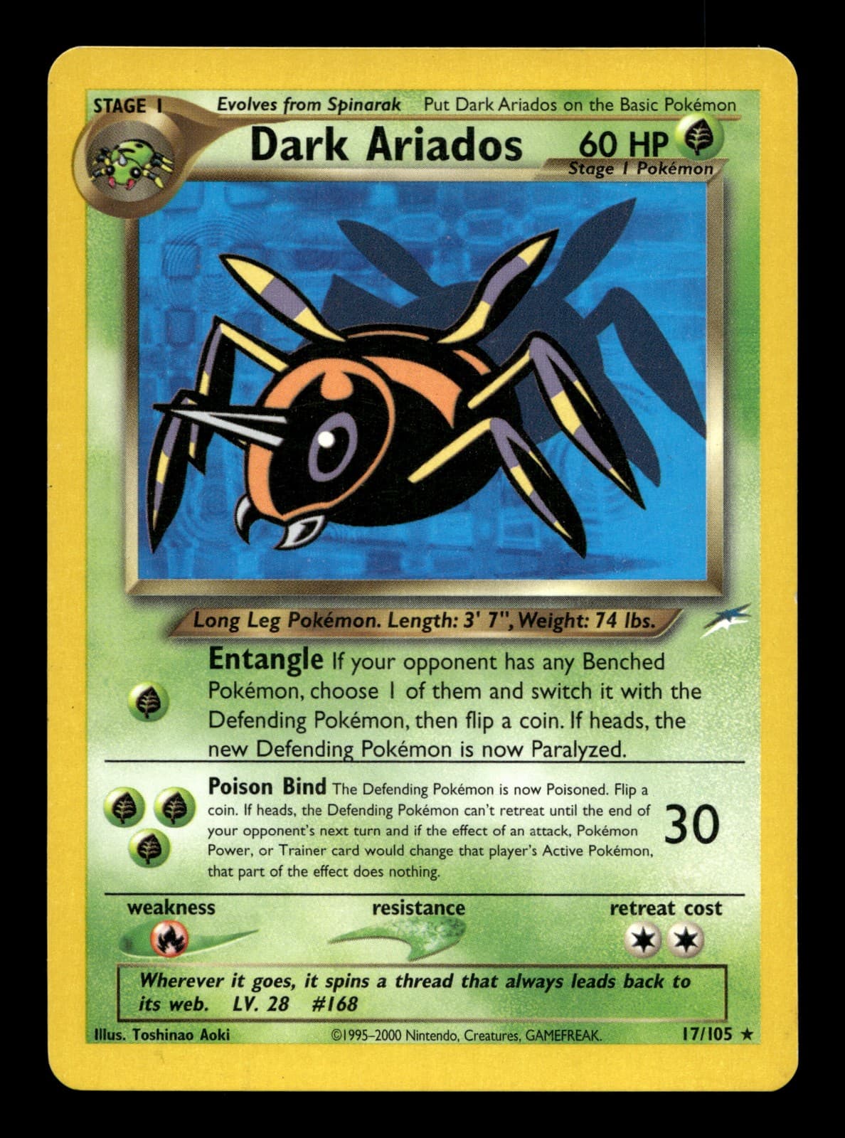 Dark Ariados 17/105 Unlimited Neo Destiny Rare Pokemon TCG