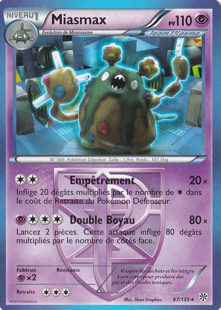 Miasmax -N&B:Tempête Plasma-67/135-Carte Pokemon Française