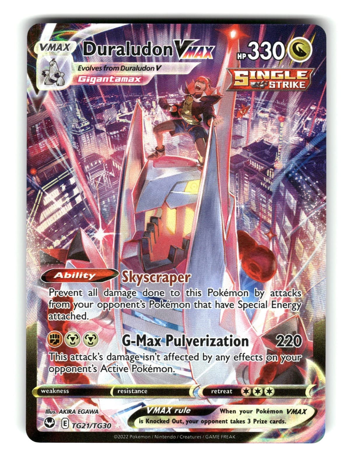 Pokemon Duraludon VMAX TG21/TG30 Silver Tempest Trainer Gallery UR Near Mint