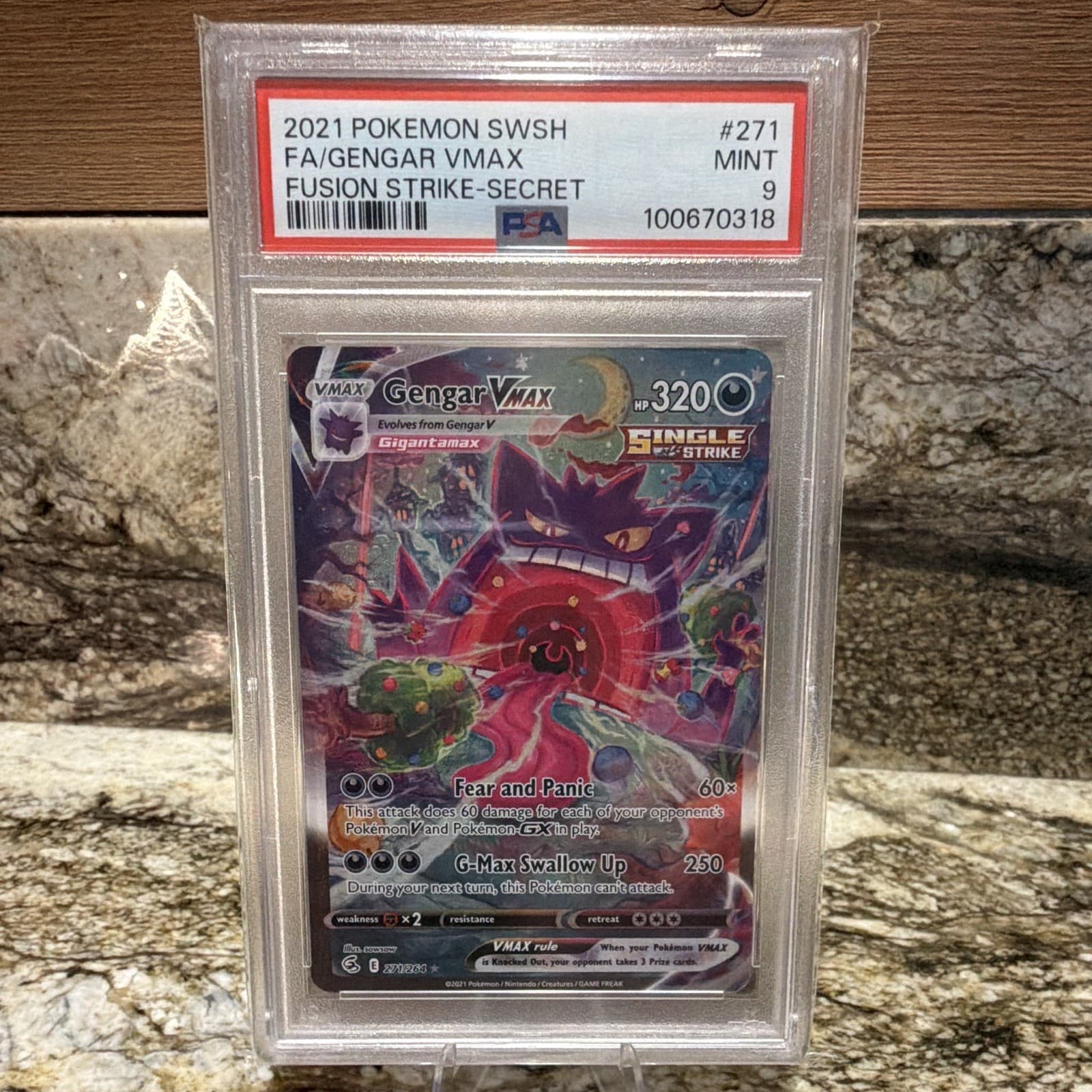 The Pokémon Company Gengar VMAX 271/264 Secret Rare Holo EN PSA 9
