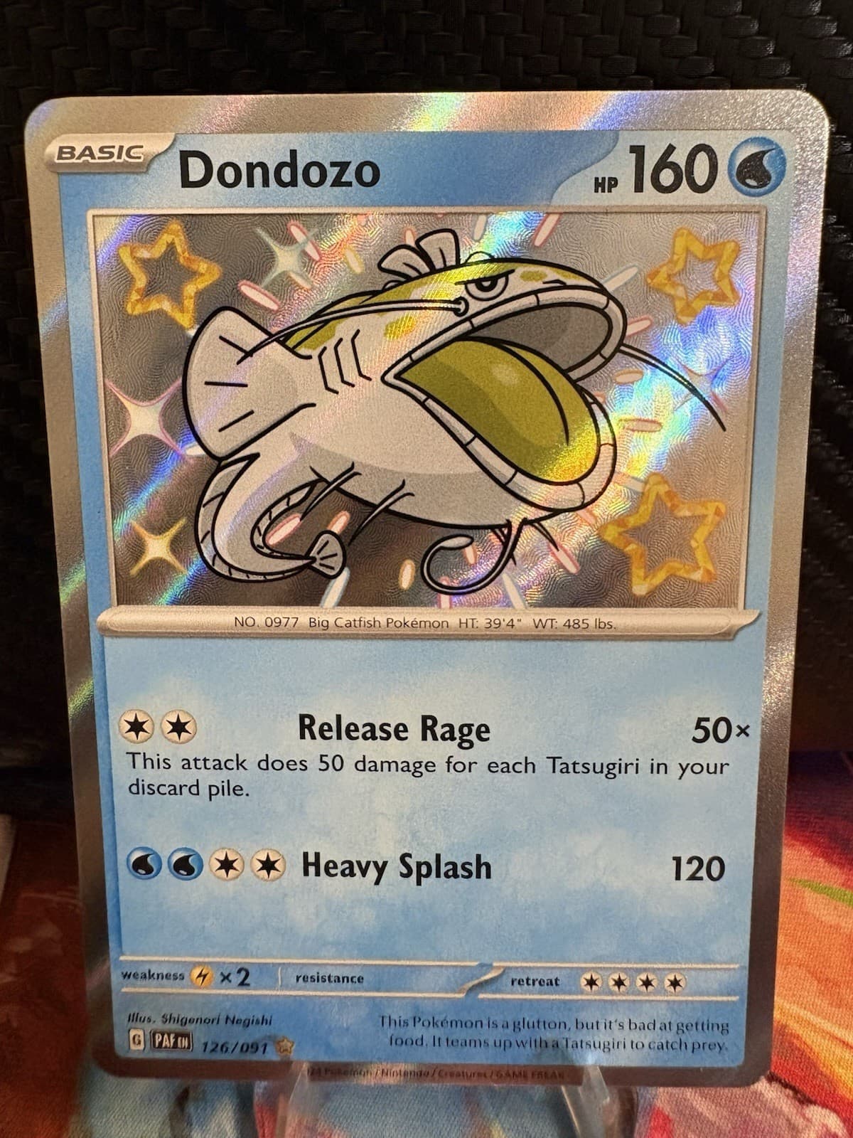 Pokémon Dondozo 126/091 Paldean Fates Shiny Holo Rare