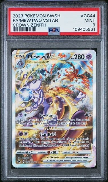 Mewtwo VSTAR GG44/GG70 PSA 9 MINT Crown Zenith Galarian Gallery Pokemon 2023