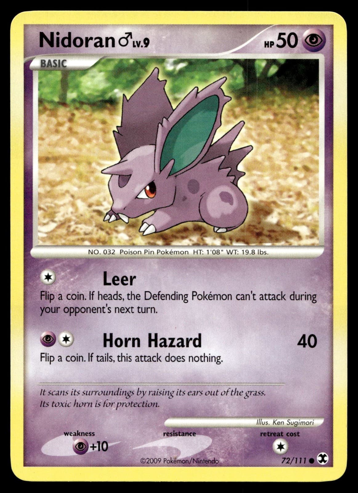 Nidoran M 72/111 - Pokemon Rising Rivals - NM