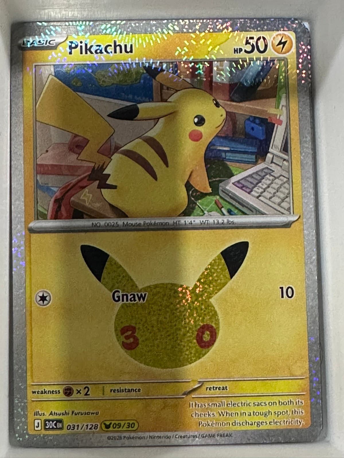 Pikachu Holo Pikachu Rare ME: 30th Celebration 031/128 NM