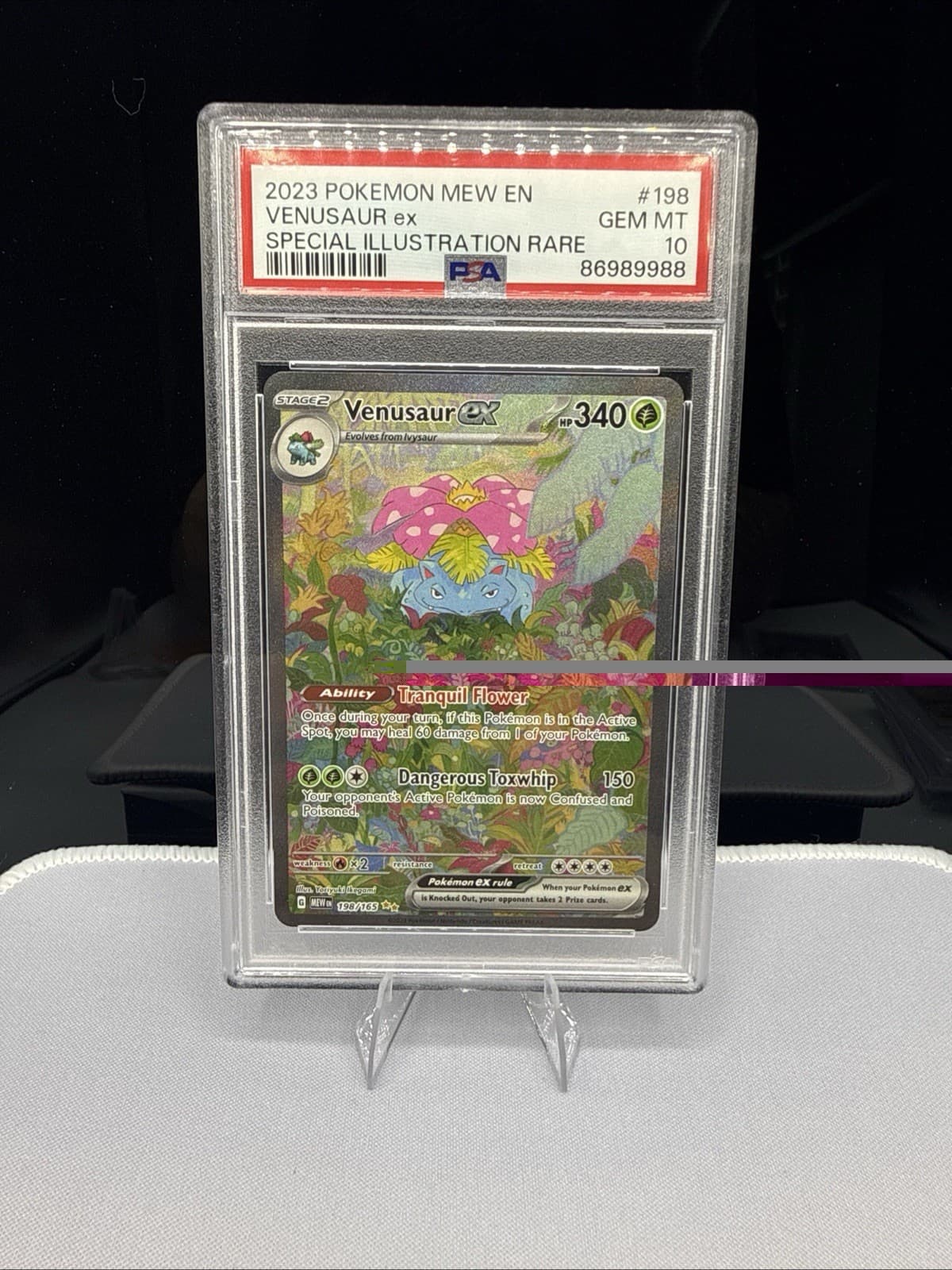 Pokemon Venusaur EX 198/165 Scarlet & Violet 151 Special Illustration PSA 10