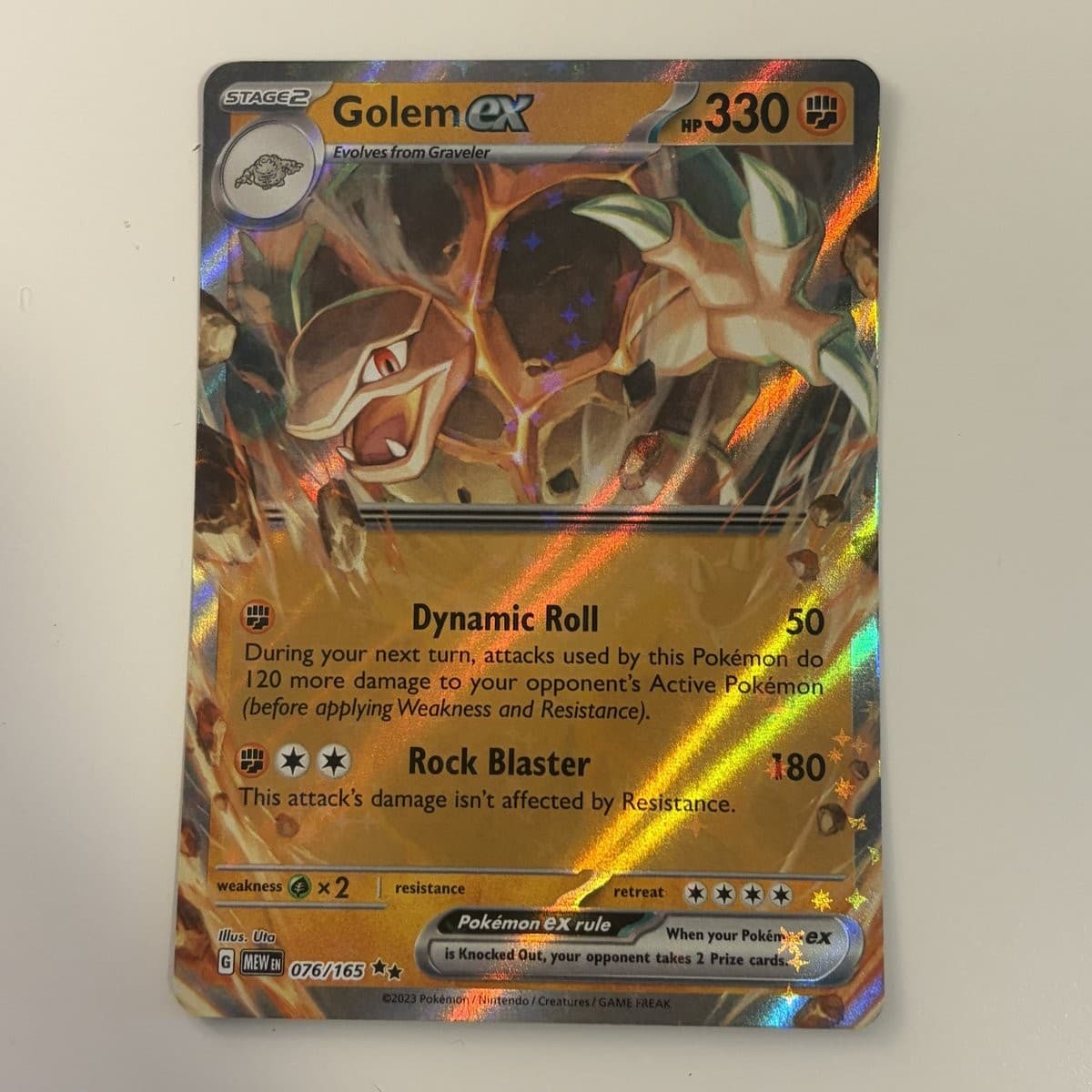Golem ex 76 151 Pokemon TCG NM