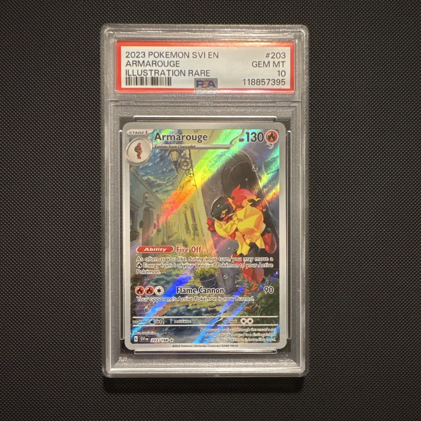 The Pokémon Company Armarouge 203/198 SV01 Illus Rare Holo ENG 2023 PSA 10
