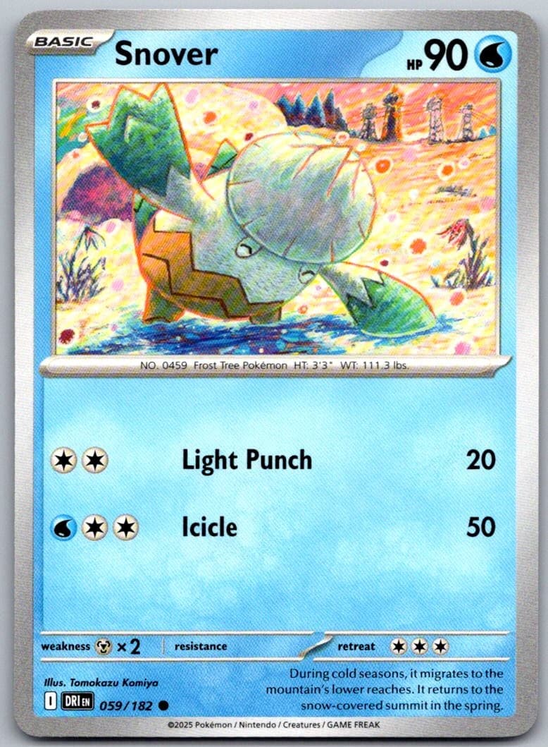 Snover Destined Rivals 059/182 Common Pokémon — English Near Mint