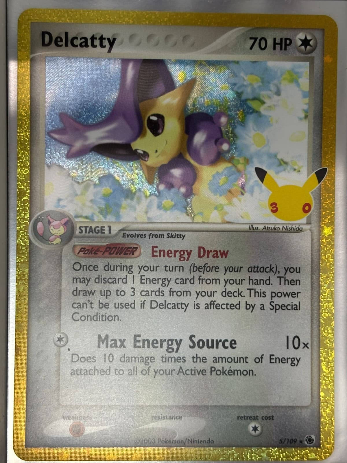 Delcatty 5/109 30th Celebration Classic Collection Holo Card Pokemon TCG NM