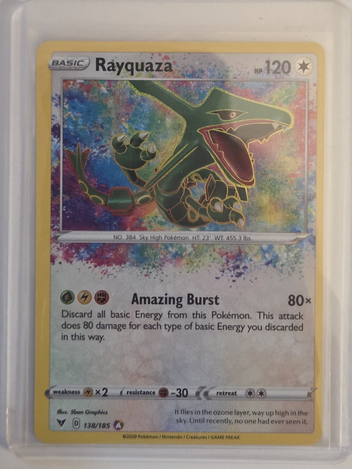 Pokemon TCG Rayquaza Amazing Rare Holo 138/185 Vivid Voltage 2020 English