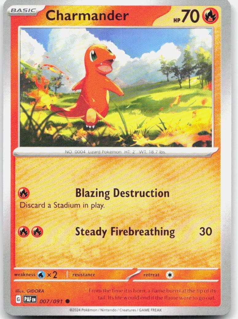 Charmander 007/091 SV Paldean Fates C NM Pokémon — English
