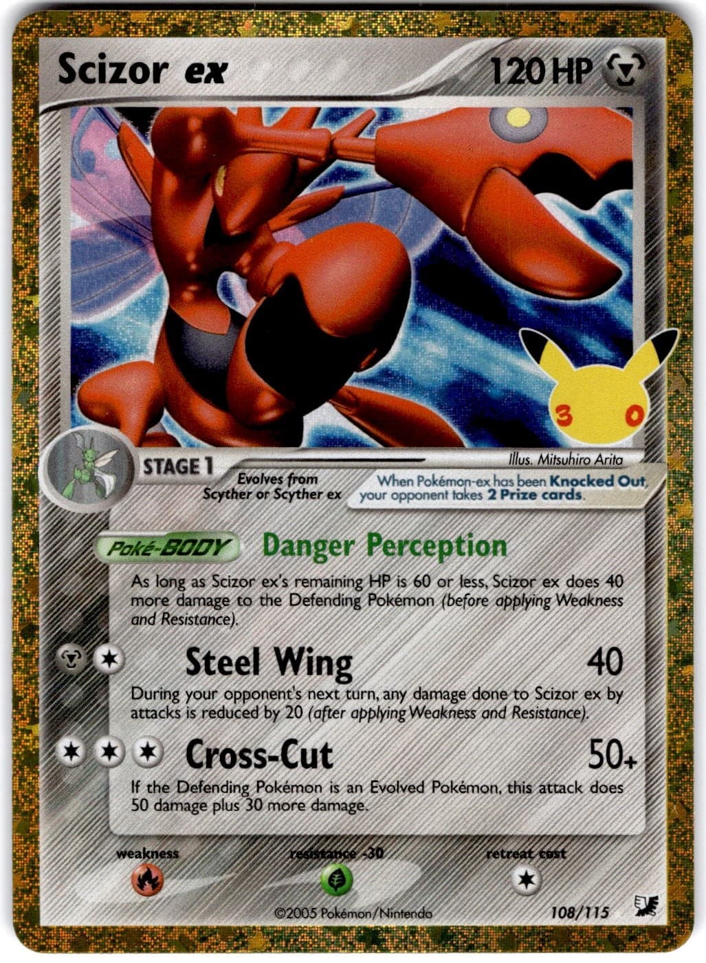 Pokemon Scizor ex 30th Celebration Classic Collection #108/115 Holofoil English