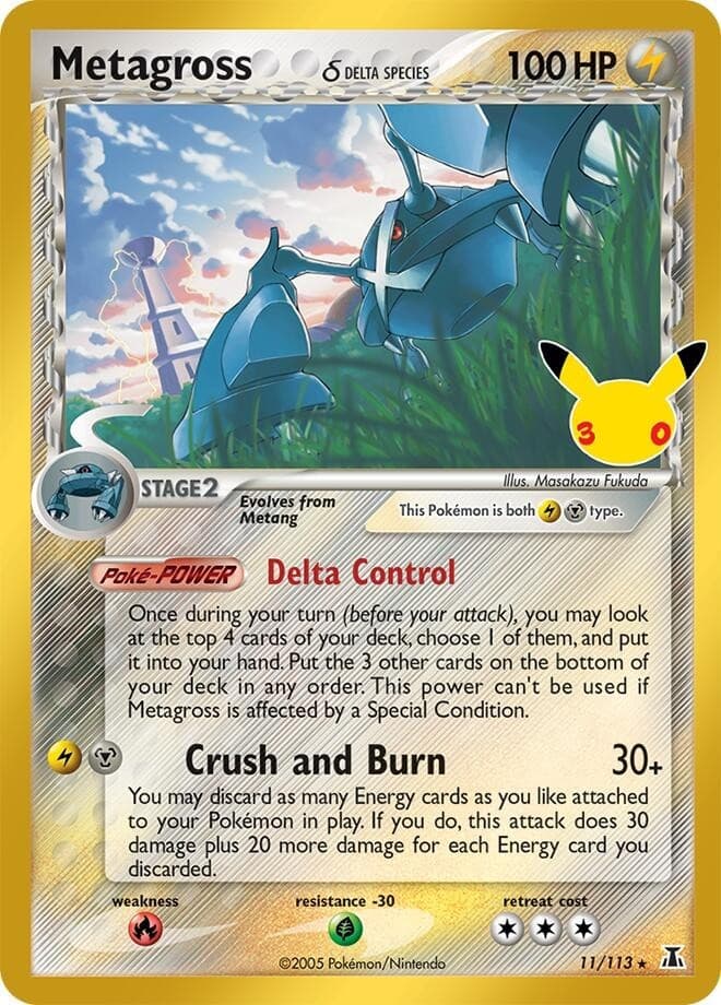 Metagross Delta Species 11 Classic Collection Holo Pokemon 30th Celebration NM