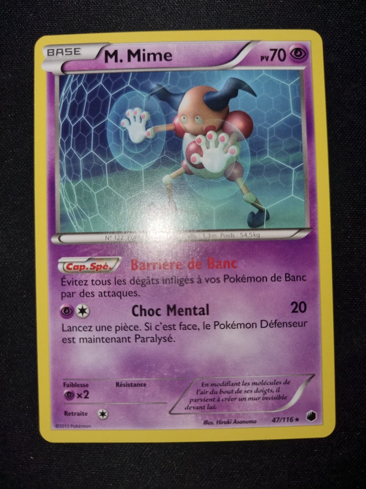 47/116 M.Mime Carte Pokémon Glaciation Plasma FR