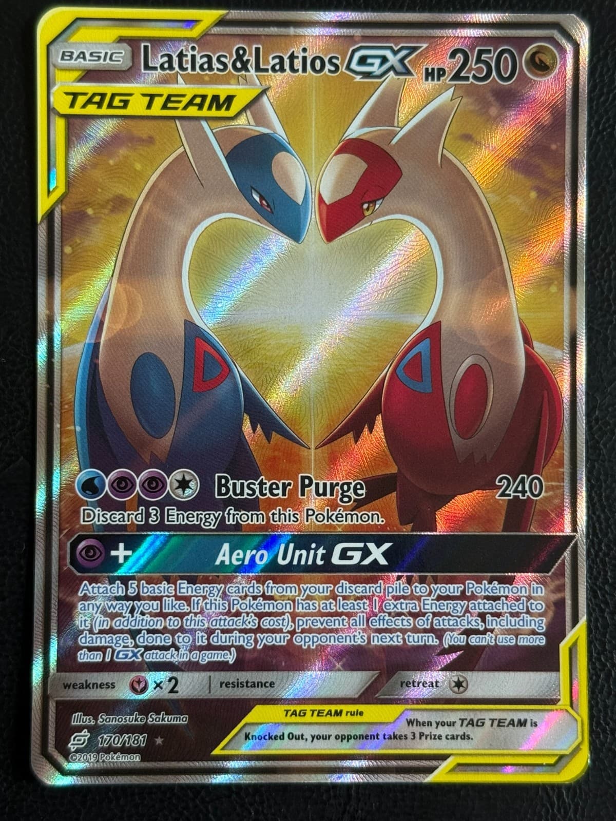 Pokemon TCG - Latias & Latios GX 170/181 SM-Team Up Alt Art Holo 250 HP (NM)