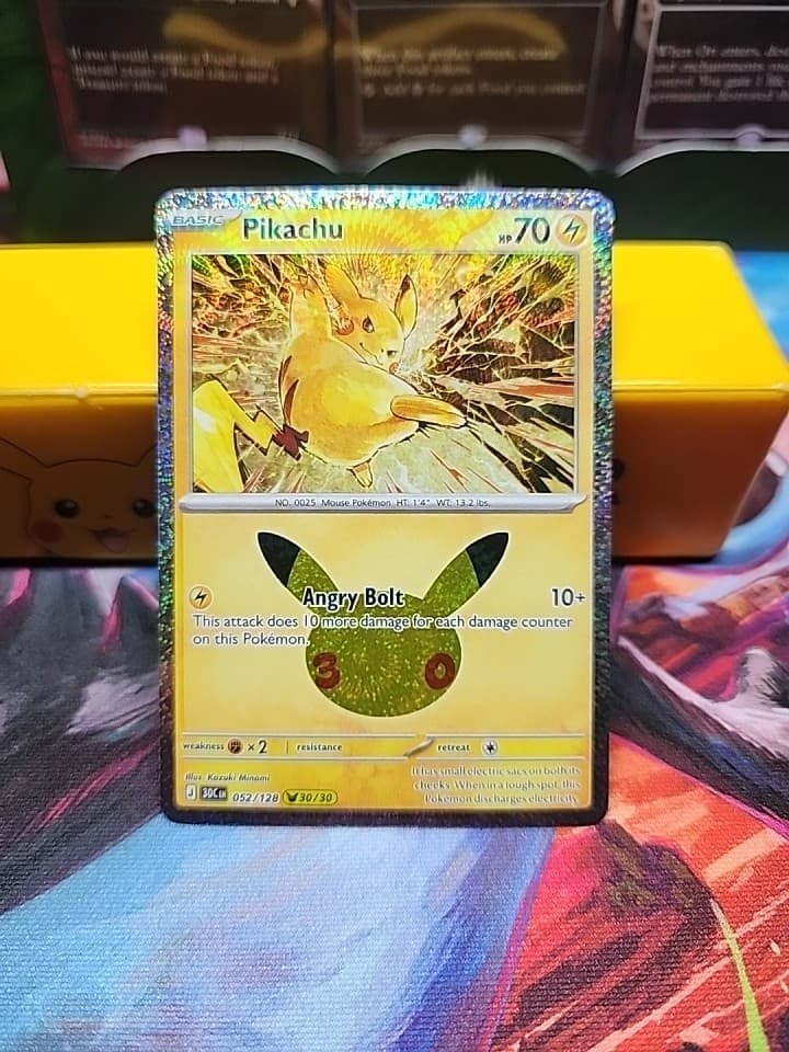 Pokémon TCG: Pikachu 52/128 30th Anniversary Celebration 30/30 Holo
